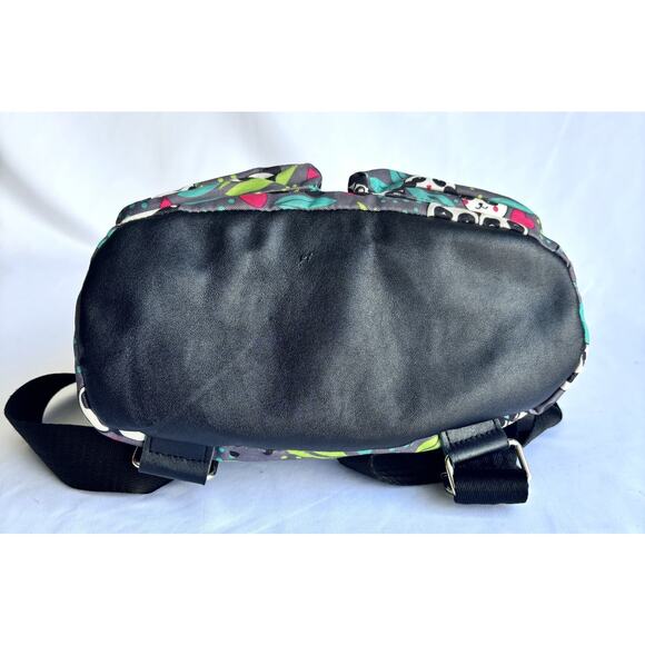 LILY BLOOM Gray/Multi "Panda Pop" Drawstring Mini Flap Front Backpack - Picture 6 of 8